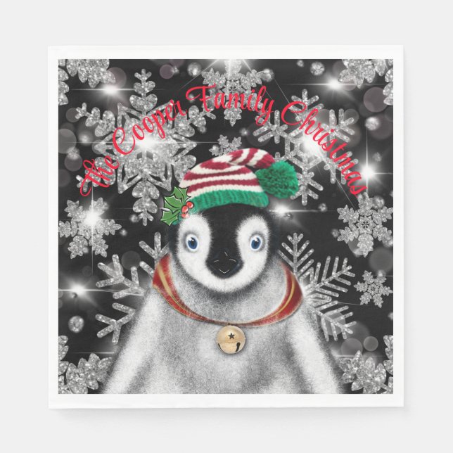 Serviette En Papier Vacances festives mignonnes parties scintillant de (Devant)