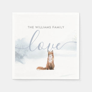 Serviette En Papier Vacances Fox Woodland hiver