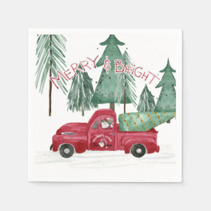 Serviette En Papier Vacances Joyeux Joyeux Gnomes Fête de Noël Forêt