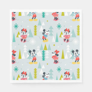 Serviette En Papier Vacances pour tous   Mickey & Minnie Christmas