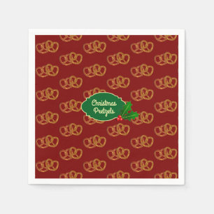 Serviette En Papier Vacances Pretzel Nibbles - Noël fête propre texte