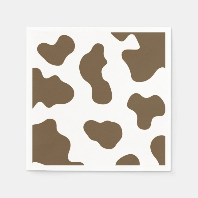 Serviette En Papier Vache blanche Brown Imprimer Pays Western Rodeo Pa (Devant)