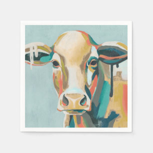Serviette En Papier Vache colorée