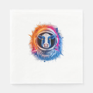Serviette En Papier Vache Hommes Vache Vache Colorée Astronaute spatia