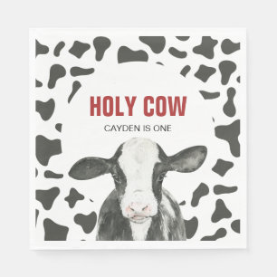 Serviette En Papier Vache sacrée, je suis une vache anniversaire à imp