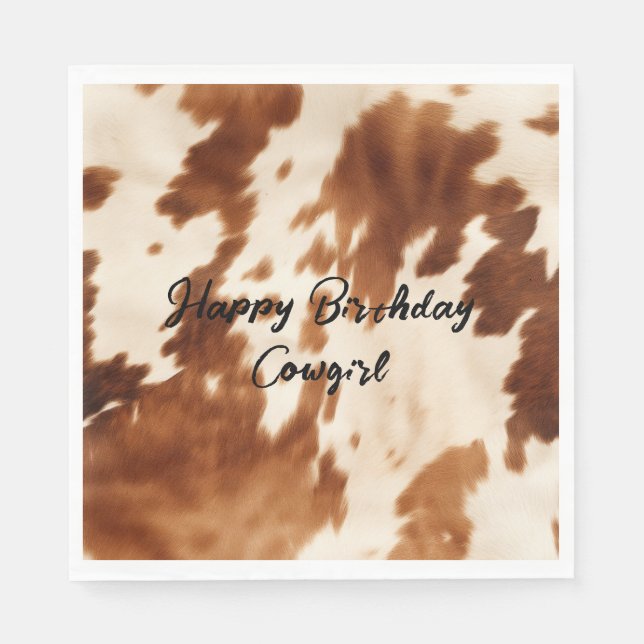 Serviette En Papier Vachette à crème Brown occidentale (Devant)