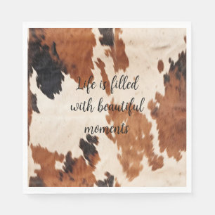 Serviette En Papier Vachette noire Brown occidentale