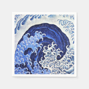 Serviette En Papier Vague féminine par Hokusai