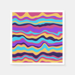 Serviette En Papier Vagues Abstraites