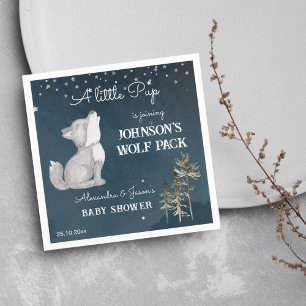 Serviette En Papier Vaisselle de baby shower à thème pour petits loups