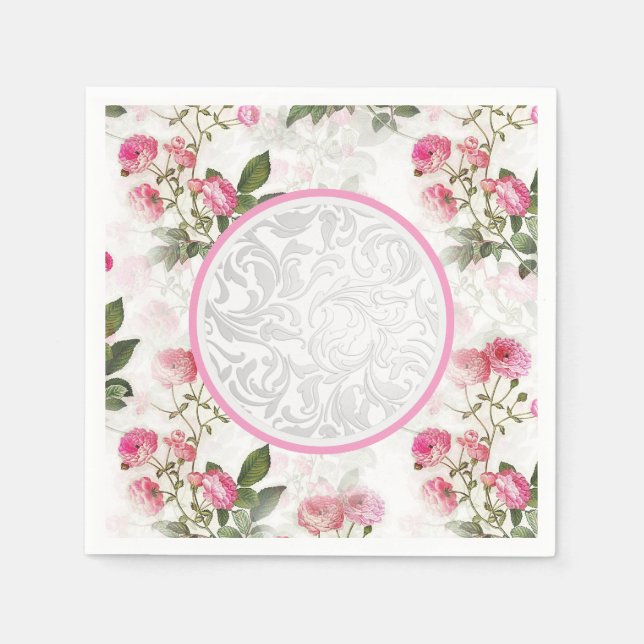 Serviette En Papier Vaisselle de fête victorienne Mouchoir en papier f (Devant)