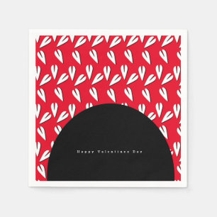 Serviette En Papier Valentines Jour Arc et Coeurs Motif