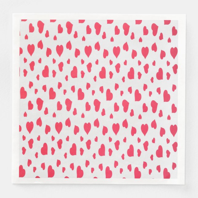 Serviette En Papier valentine's jour vente sans soudure coeur motif Ma (Devant)