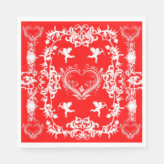 Serviette En Papier Valentines victoriennes vintages Cherub serviettes