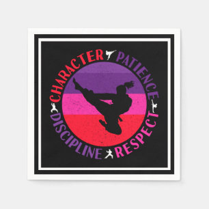 Serviette En Papier Valeurs fondamentales des arts martiaux - Karate