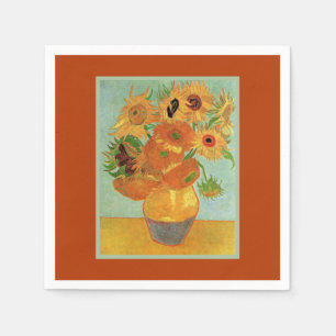 Serviette En Papier Van Gogh - Douze serviettes de tournesol