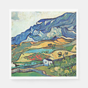 Serviette En Papier Van Gogh - Les Alpilles Mountain Landscape