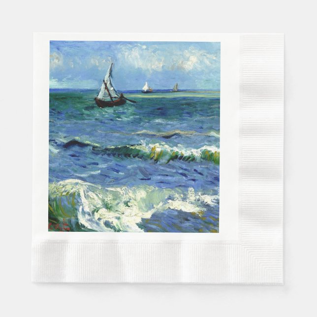 Serviette En Papier Van Gogh - Paysage marin (Devant)