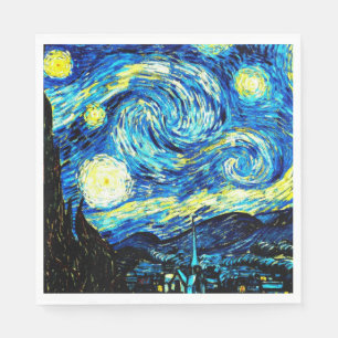Serviette En Papier Van Gogh - Starry Night, célèbre peinture Napkins