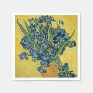 Serviette En Papier Vase avec Irises par Van Gogh