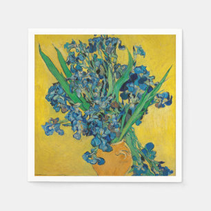 Serviette En Papier Vase Van Gogh avec Iris Classic Impressionnisme