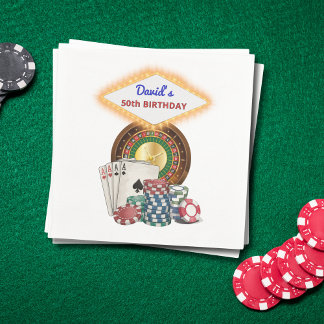 Serviette En Papier Vegas Casino Night Birthday / Bach Party 