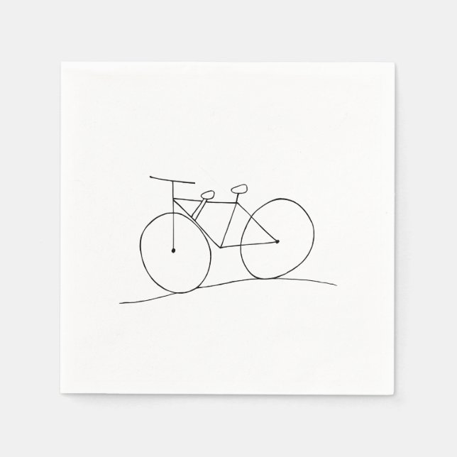 Serviette En Papier Vélo avec deux sièges serviettes (Devant)