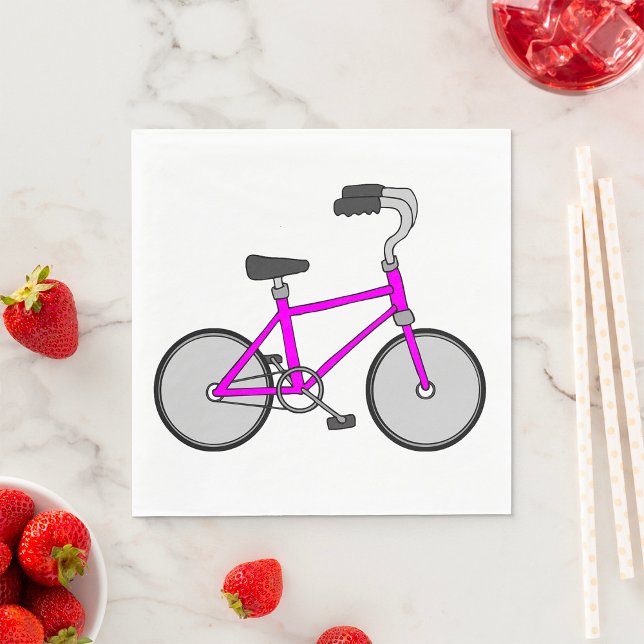 Serviette En Papier Vélo rose (Créateur téléchargé)