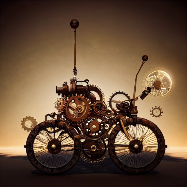 Serviette En Papier Vélo Steampunk avec engrenages (Créateur téléchargé)