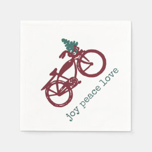 Serviette En Papier Vélo vintage et conception de l'arbre de Noël