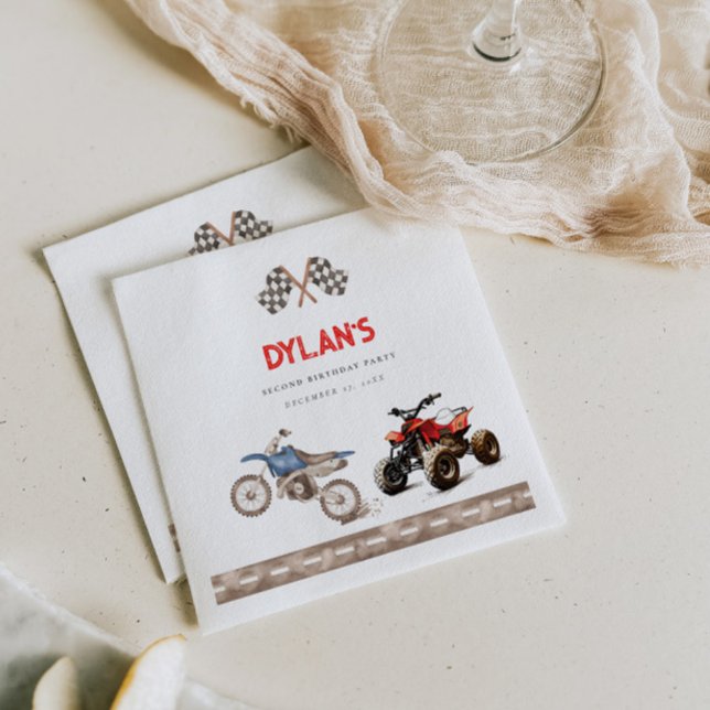 Serviette En Papier Vélos Cute Combiné Thème Anniversaire (Créateur téléchargé)