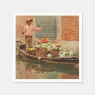 Serviette En Papier Vendeur de légumes à Venise (par Vincenzo Caprile)