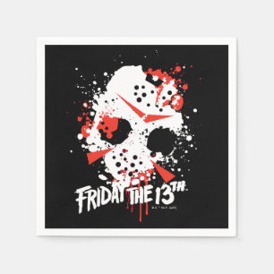 Serviette En Papier Vendredi 13 Masque de Hockey Splatter de peintur