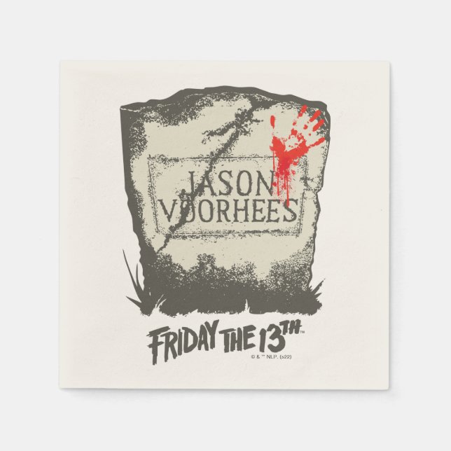 Serviette En Papier Vendredi 13 | Pierre de tête de Jason Voorhees (Devant)