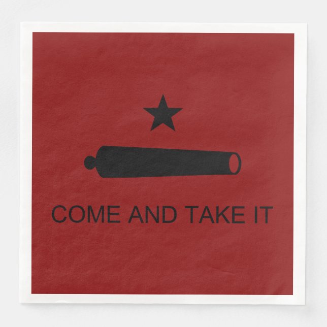 Serviette En Papier Venez-y le chercher ! Drapeau de bataille de l'Éta (Devant)
