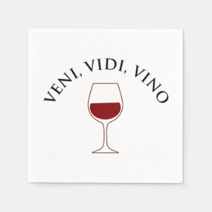 Serviette En Papier Veni, Vidi, Vino Amoureux Du Vin Latino Phrase