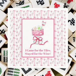 Serviette En Papier Venu pour les carreaux, Resté pour le vin Mahjong
