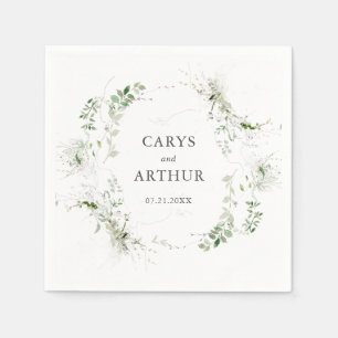 Serviette En Papier Verdure couronne Mariage moderne