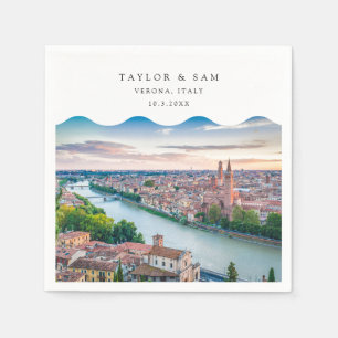 Serviette En Papier Vérone Mariage Italie Photo Cocktail Napkins