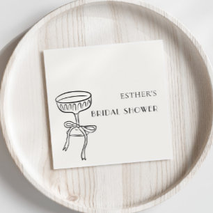 Serviette En Papier Verre à Champagne Avec Nœud Papillon Enterrement d