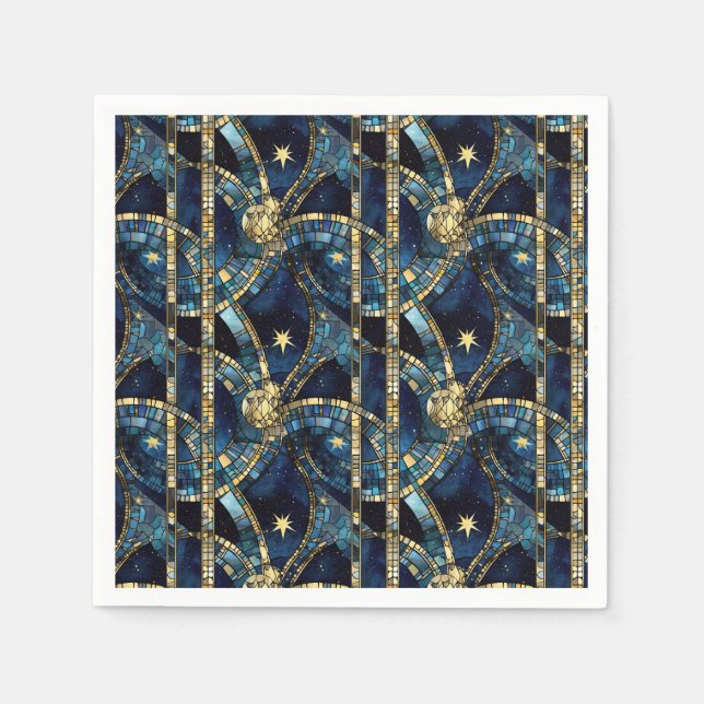Serviette En Papier Verre céleste (Devant)