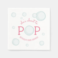 Vers la pop bulles Baby shower rose