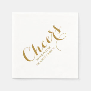 Serviette En Papier Vers L'Avenir M. & Mme Nom Mariage simple