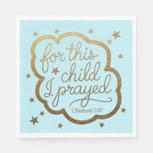 Serviette En Papier verset biblique de 1 Samuel 1:27