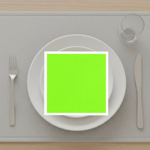 Serviette En Papier vert fluorescent -blanc