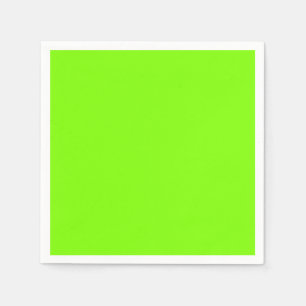 Serviette En Papier vert fluorescent -blanc
