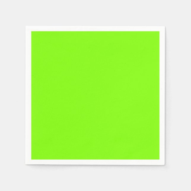 Serviette En Papier vert fluorescent -blanc (Devant)