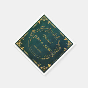 Serviette En Papier Vert foncé vintage