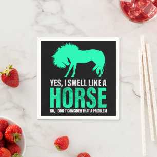 Serviette En Papier Vert Oui Je Sens Comme Un Cheval