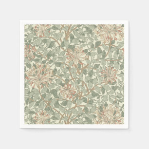 Serviette En Papier Vert tendre vintage William Morris Chèvrefeuille